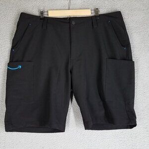 Amazon Employee Cargo Shorts Adult XXL Black 11" Uniform Stretch Comfort Men's